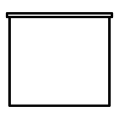 Roller Blinds Window Icon &ndash; Modern Interior Flat Vector Illustration