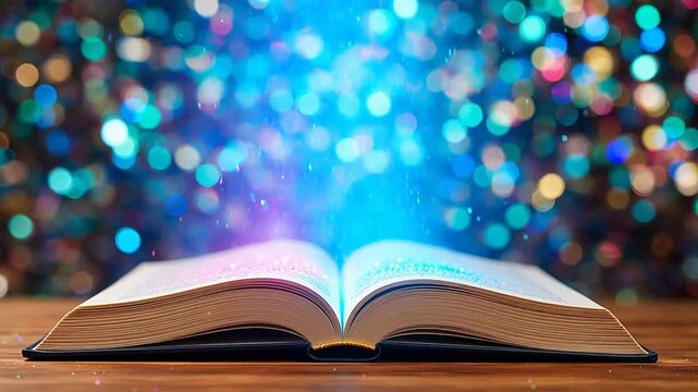 Open book with glowing light