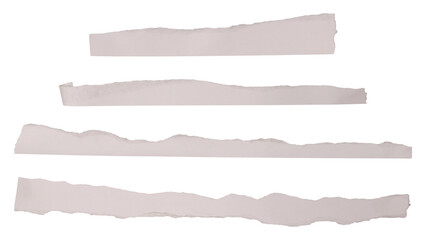 Fototapeta premium Ripped paper edges of torn scrap paper isolated set for raw and artistic look
