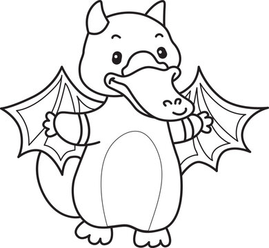 Cute set of platypus sticker with halloween activity. Platypus 