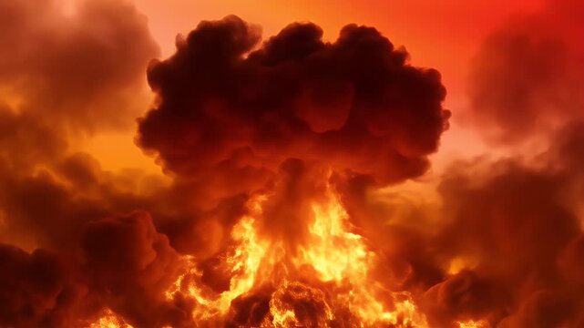 Warm Orange Gradient Background - A striking video showcases a gradient of orange hues, resembling a fiery sunset or the aftermath of an explosion.