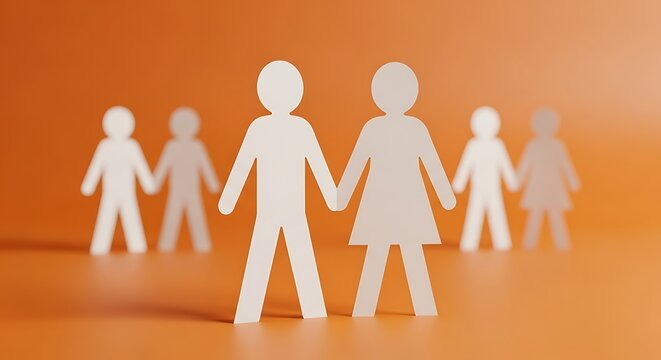 Group of people standing together and holding hands in unity and support
