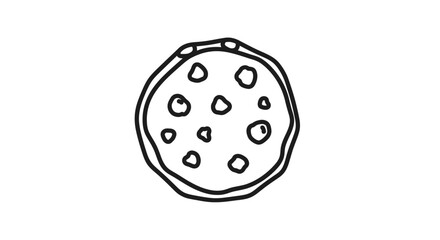 Fototapeta premium A delicious cookie with chocolate chips.