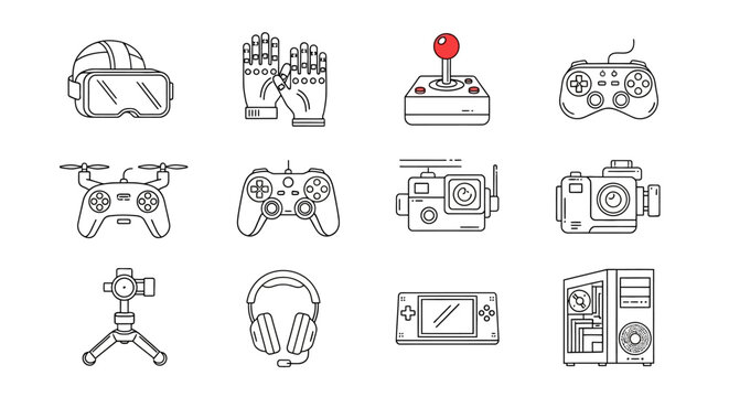 Collection of gaming and tech devices.