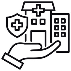 Fototapeta premium Hospital Facility Icon