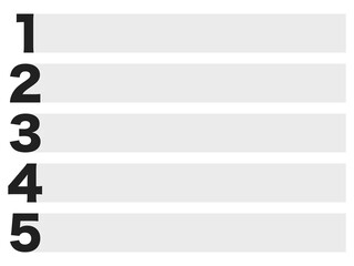 「1」〜「5」数字フレームセット