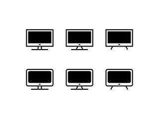 テレビ・ディスプレイ・モニターアイコンセット
