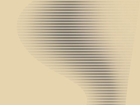 Abstract design featuring horizontal cream and dark gray stripes creating a wavy pattern.