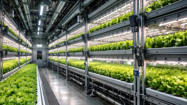 Hydroponic farm producing fresh greens year round
