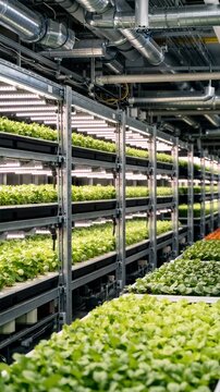 Hydroponic farm producing fresh greens year round