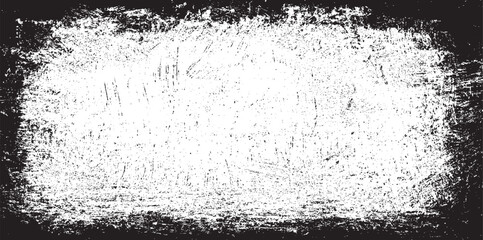 Naklejka na ściany i meble Scratched Frame. Grunge Urban Background Texture Vector. Dust Overlay. Distressed Grainy Grungy Framing Effect. Distressed Backdrop Vector Illustration. EPS 10.