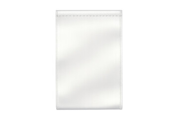 Fototapeta premium Blank white fabric label textile tag mockup transparent background
