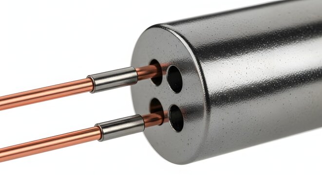 Industrial multi hole ferrite core with copper conductors passing through ceramic filter assembly