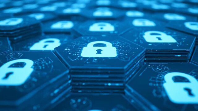 Digital Security - A Visual Representation of Data Protection and Encryption.