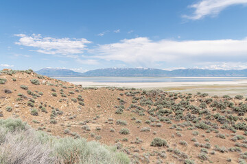 The Great Salt Lake from Antelope Island, Salt Lake City, Utah, USA
