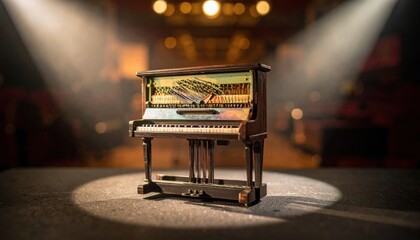 Exquisite miniature harpsichord with painted soundboard and intricate keys, a stunning musical artifact