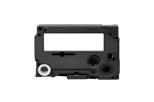 Label maker cassette cartridge on transparent background