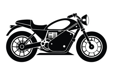 Fototapeta premium drag bike silhouette line art vector illustration with a white background