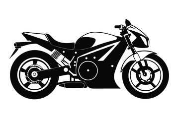 Fototapeta premium drag bike silhouette line art vector illustration with a white background