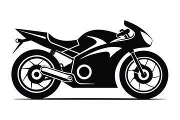 Fototapeta premium drag bike silhouette line art vector illustration with a white background