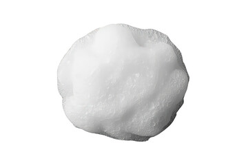 White soap foam creating a soft cleansing abstract texture, bubbly lather for hygiene and purity with transparent background