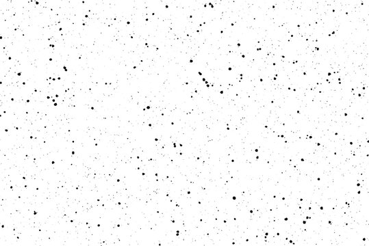 A subtle distressed black speckle overlay texture offers a grunge effect on a bright white surface