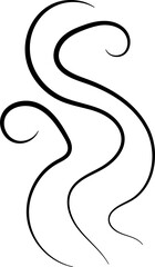 Obraz premium Hand drawn aroma vapor icons Smell line icon
