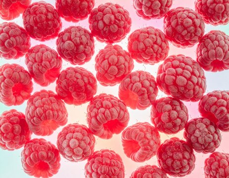 raspberry seamless pattern