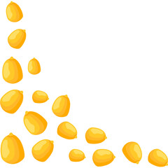 Corn kernels corner border