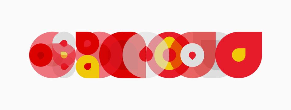 Abstract design featuring overlapping circles forming word google. Red, yellow, blue colors dominate composition. Simple, modern aesthetic.