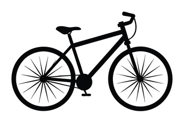 adv bike silhouette line art vector illustration with a white background