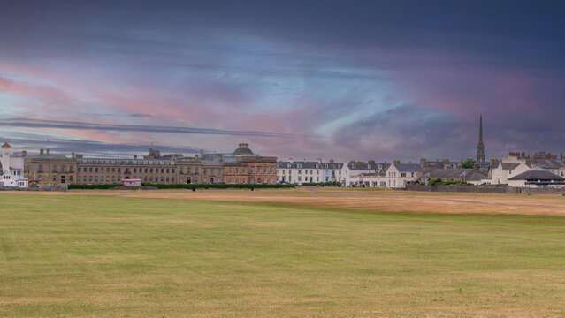 From the Ayrshire Town of Ayr from the south promenade looking over to the town.