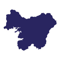 Obraz premium Basque Country region map autonomous community in northern Spain and southwestern France geographical area