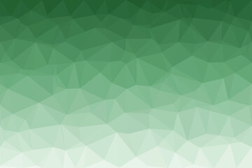Fototapeta premium A captivating polygonal low poly green gradient geometric pattern background with triangles fading from dark to light
