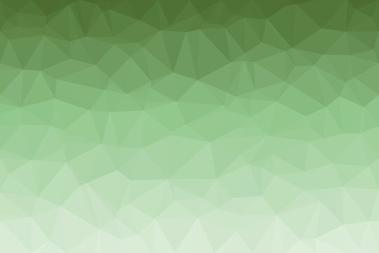 A captivating polygonal low poly olive green gradient geometric pattern background with triangles fading from dark to light