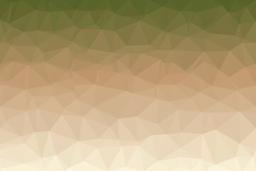 Obraz premium A geometric low poly surface presents a gentle gradient from earthy brown green to light cream shades