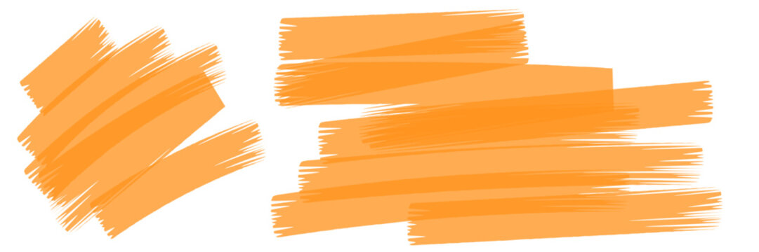 Highlighter stroke set. Marker lines, brush marks and underlines