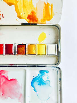 abstract watercolor background with brush strokes
