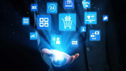 Concept of social media shopping transforms e-commerce. This platform offers seamless shopping experiences, enhancing social media interaction for online business growth. Gist