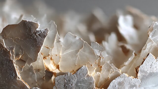 translucent layers of natural mica mineral peeling apart extreme macro photography soft backlighti