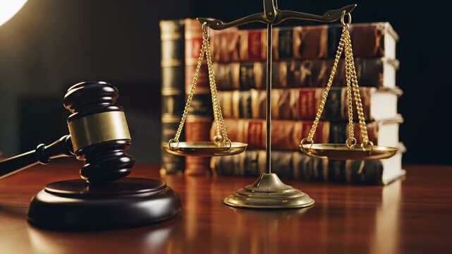 Legal Gavel and Scales of Justice