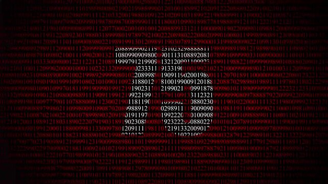  Number 75 made of binary code digital number 75 binary code matrix loop video background