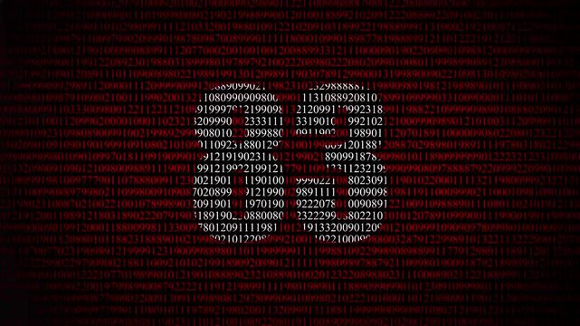  Number 83made of binary code digital number 83 binary code matrix loop video background