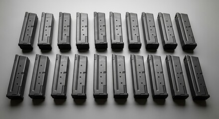 Clean Product Photo of Rifle Magazines