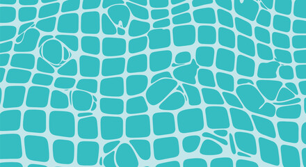 Obraz premium Vector turquoise mosaic tile seamless pattern