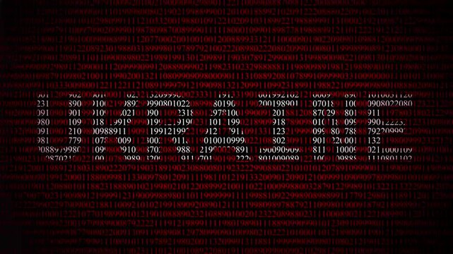 Ukraine Cyber Security Lock Over Binary Code Background