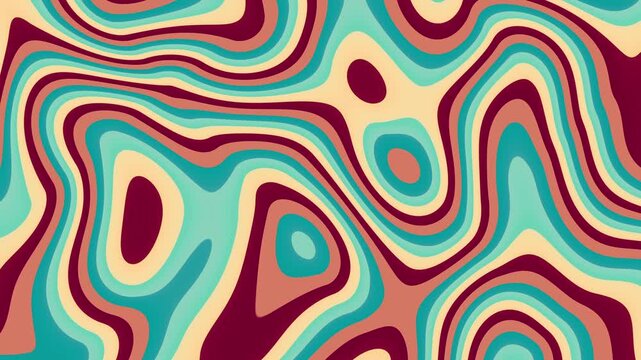 Vintage striped backgrounds, seamless looping animation, retro colors of the 1970s, 1960s, 70s, 60s. Retro vintage striped background in the