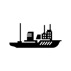 Obraz premium Vessel glyph icon. ship solid illustration.