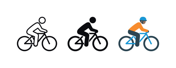 Fototapeta premium Urban commute context displayed as a roadway lane marking icon for two-wheeled transport, identical geometry arranged