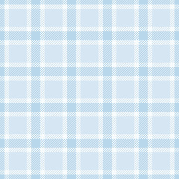 Vichy pattern tartan fabric, asymmetric plaid vector check. Sale background textile texture seamless in light and mint cream colors.